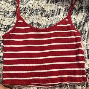 red and white pacsun spaghetti strap crop top size small woman’s